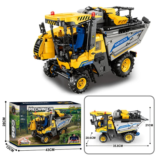 TENHORSE Grape Harvester Building Blocks Remote Control Toy
