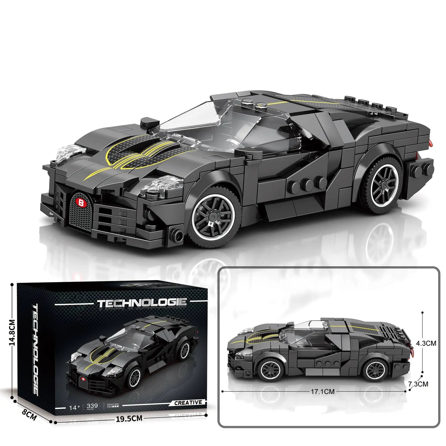 La Voiture Noire Super Sports Car Building Kit Set Toy
