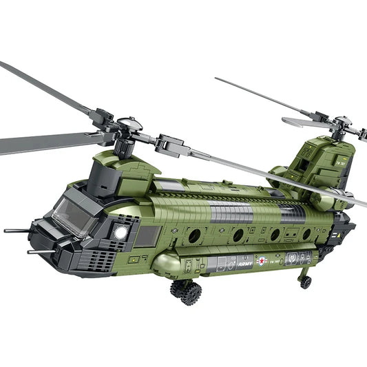 Amazingbloksce CH47 Chinook Transport Plane Building Blocks