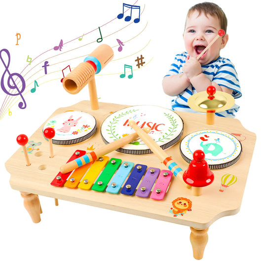 XIAPIA Kids Drum Kit Multi Instrument Musical Toy For Kids