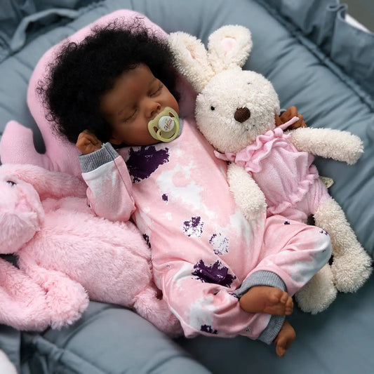 Babeside Lifelike Reborn Baby Doll Soft Newborn African