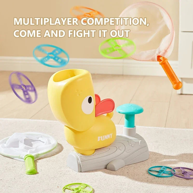 CONUSEACN Air Launcher Flying Disc Toy Outdoor Kids Play