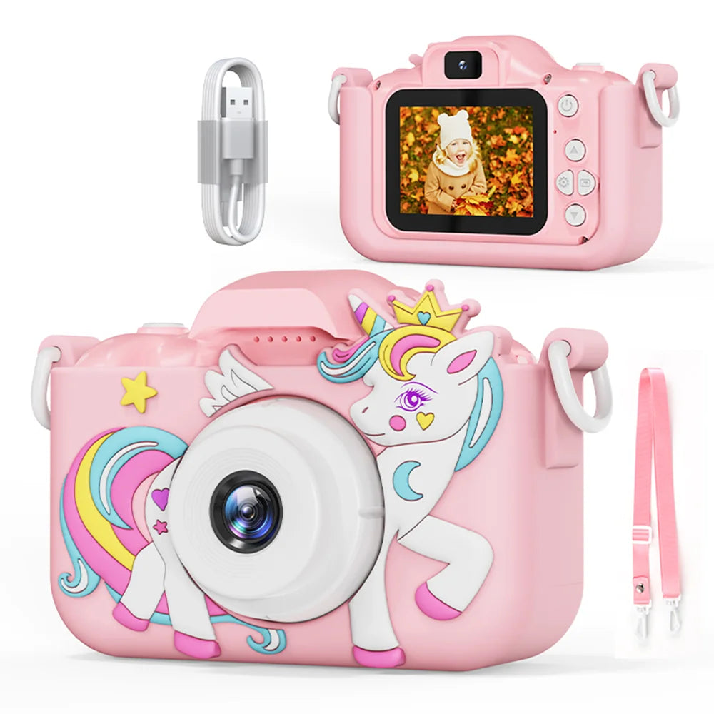 CIMELRCN Kids Camera Dual 1080P HD Toy With IPS Screen
