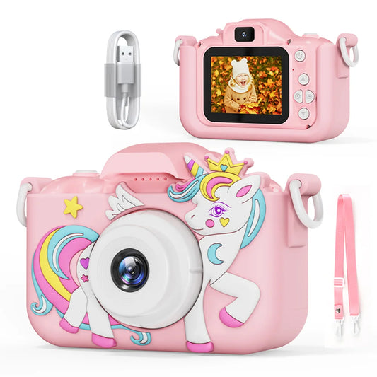 CIMELRCN Kids Camera Dual 1080P HD Toy With IPS Screen