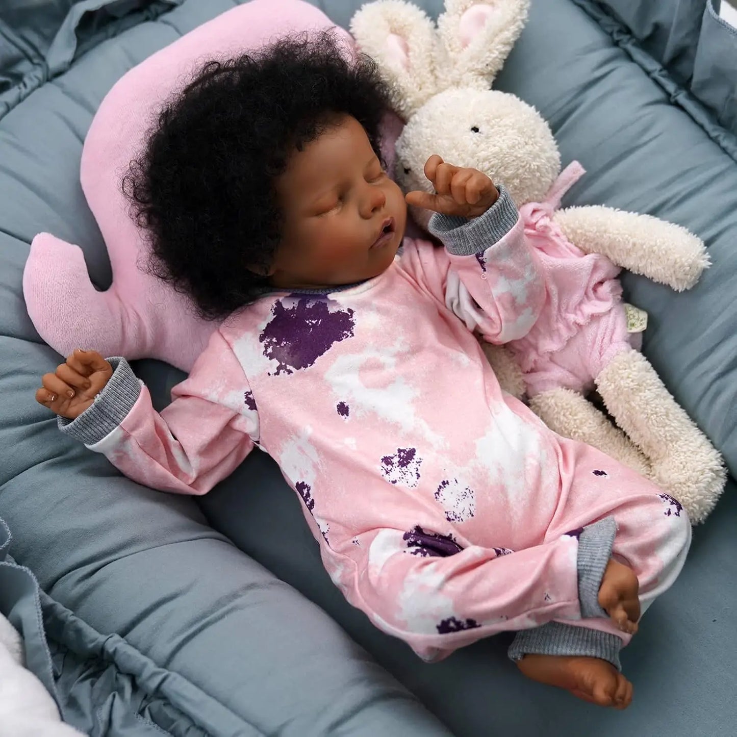 Babeside Lifelike Reborn Baby Doll Soft Newborn African