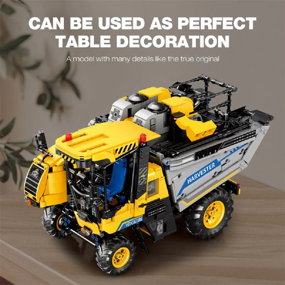 TENHORSE Grape Harvester Building Blocks Remote Control Toy