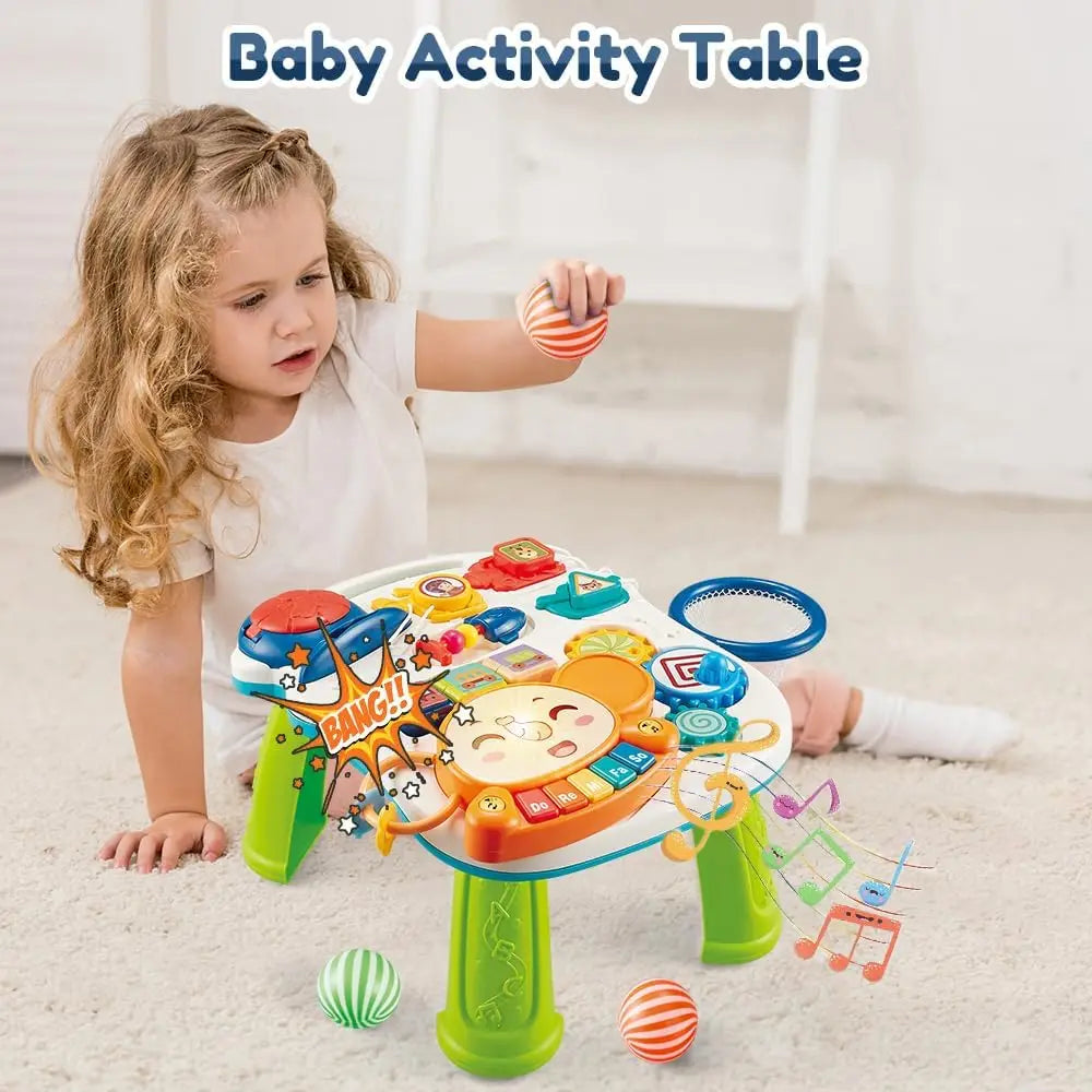 VATOS Baby Walker 5 In 1 Sit To Stand Push Walker Music