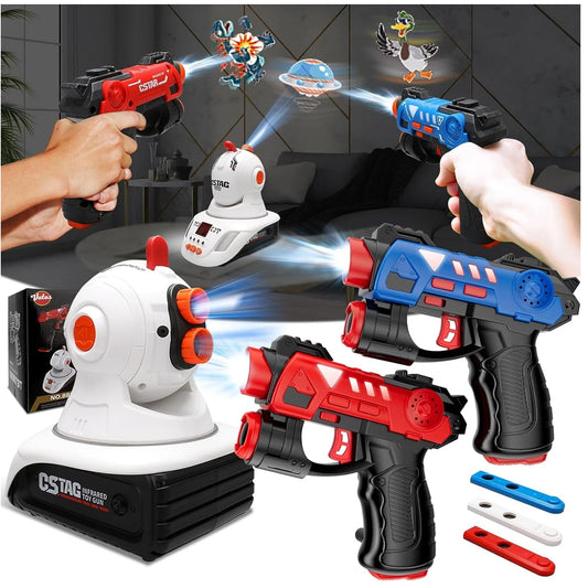VATOS Infrared Laser Tag Guns Set With Projector Indoor Play