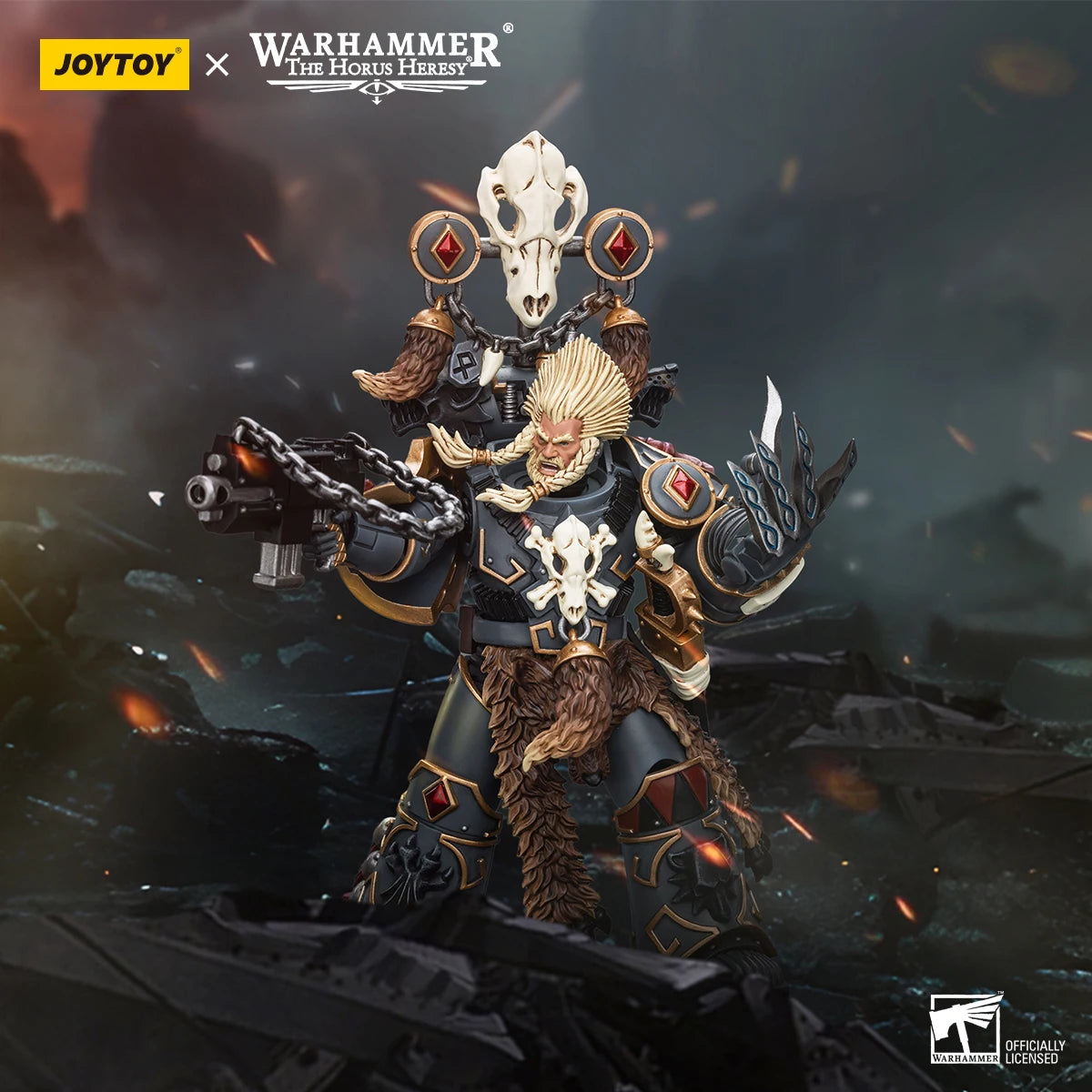 Joy Toy Warhammer Space Wolves Geigor Fell Hand Figure