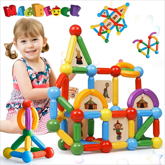 Magblock 90PCS Magnetic Building Sticks Set for Kids