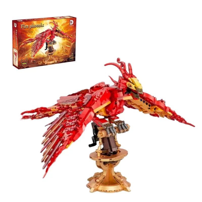 Barweer 938Pcs Magic Phoenix Fire Bird Building Blocks Set