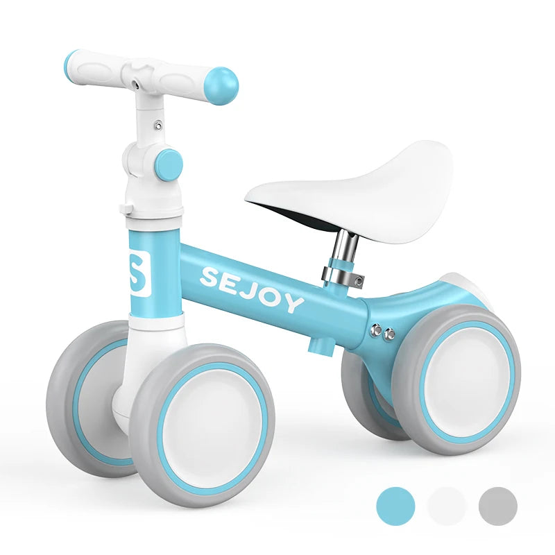 Sejoy Toddler Balance Bike Four Wheel Ride On Toy Deluxe