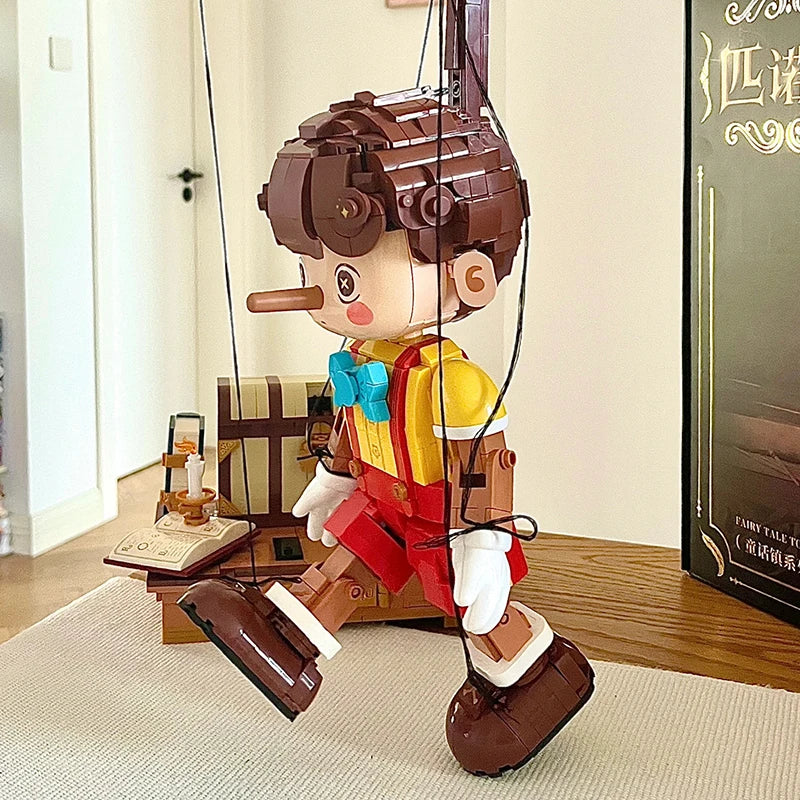 Barweer Creative Expert Long Nose Doll Puppet Blocks Set