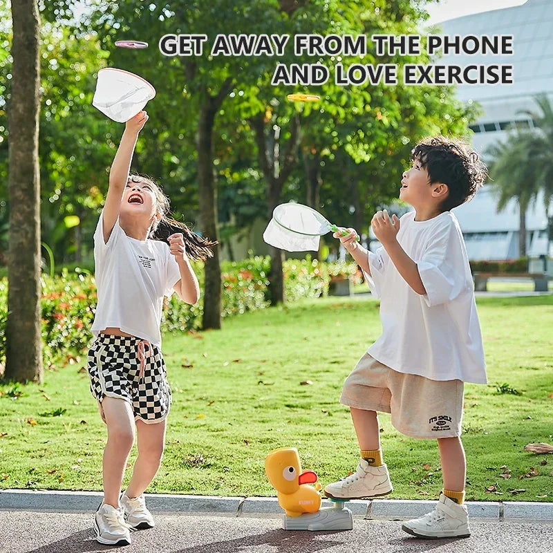 CONUSEACN Air Launcher Flying Disc Toy Outdoor Kids Play