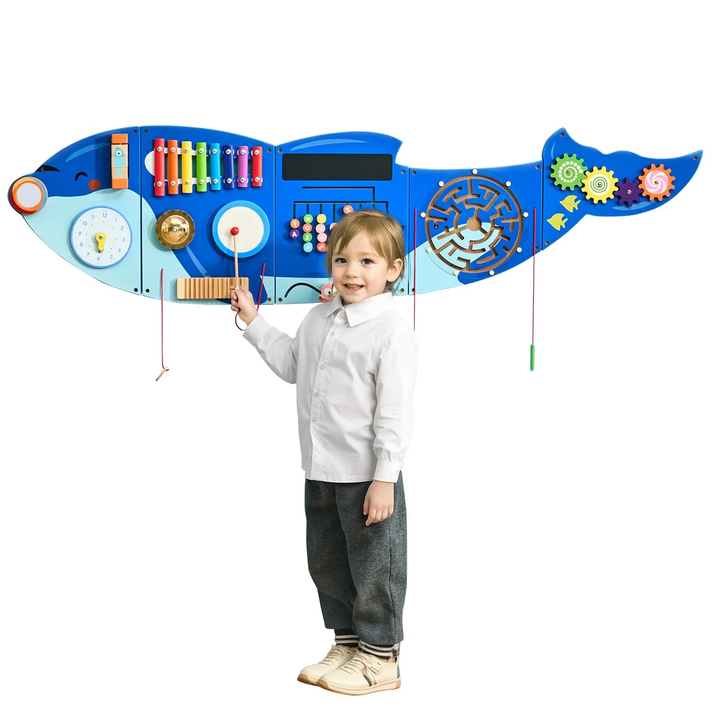 SucceBuy Orca Kids Wall Busy Board 12 Activities Panels