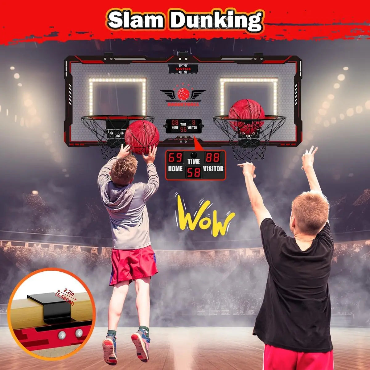 VATOS Electronic Basketball Hoop And Scoreboard Kids Gift
