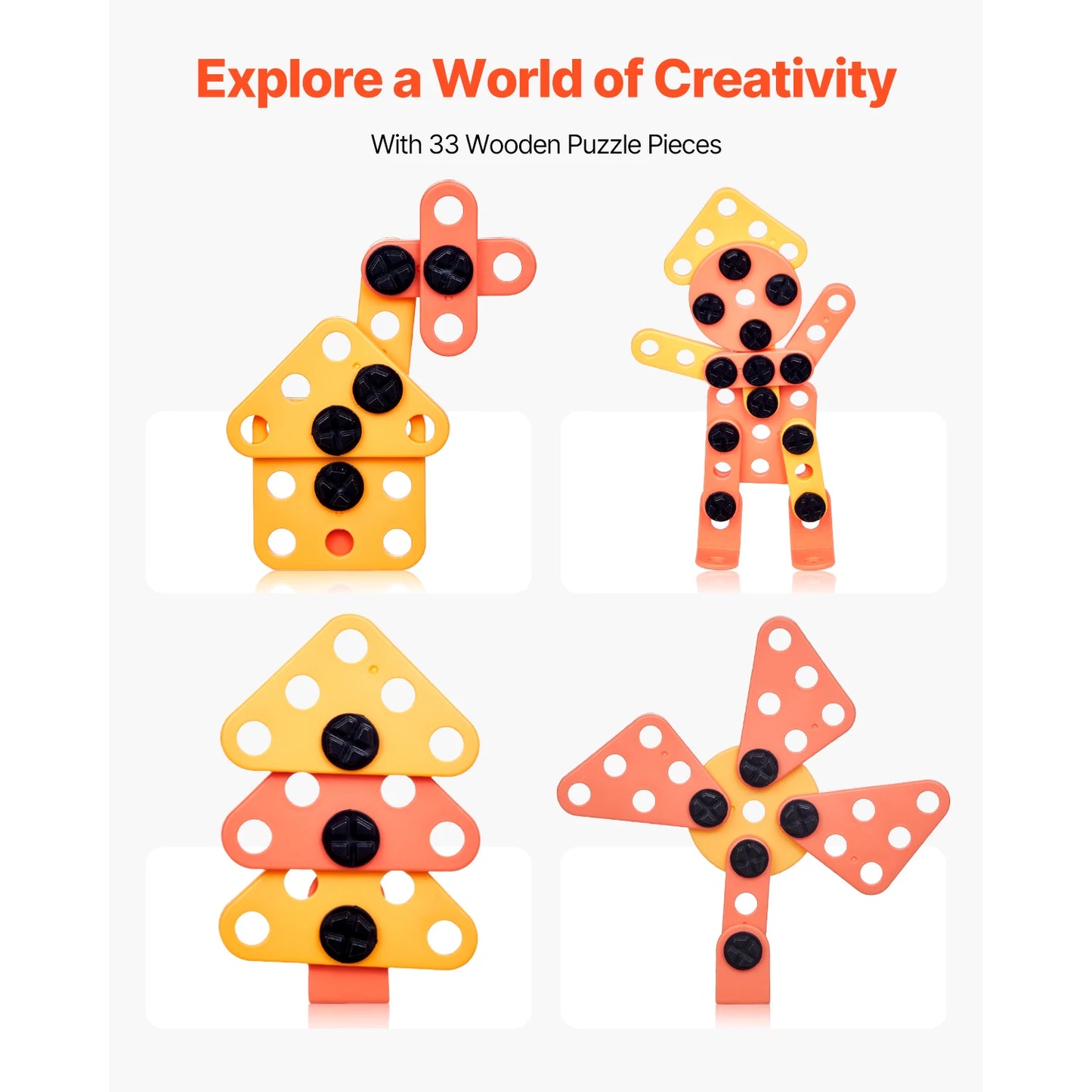 VEVOR 181 Piece Kids Tool Bench Transformable Playset