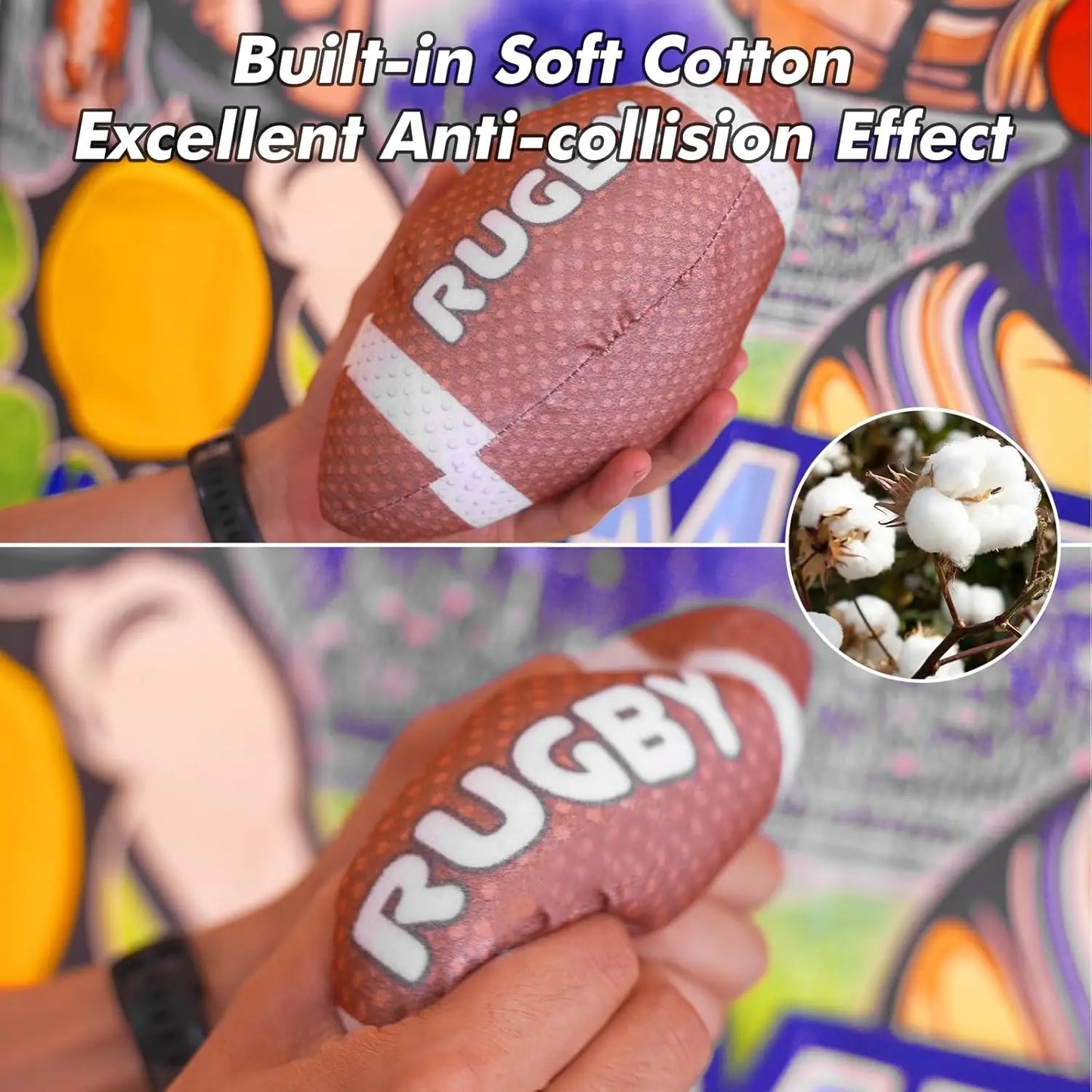 VATOS Football Toss Target Game With 2 Soft Footballs