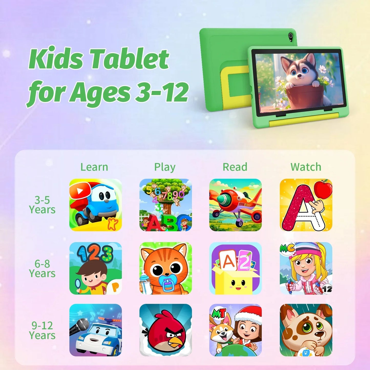 URAOC Kids Tablet Octa Core 64GB ROM 1TB Expandable