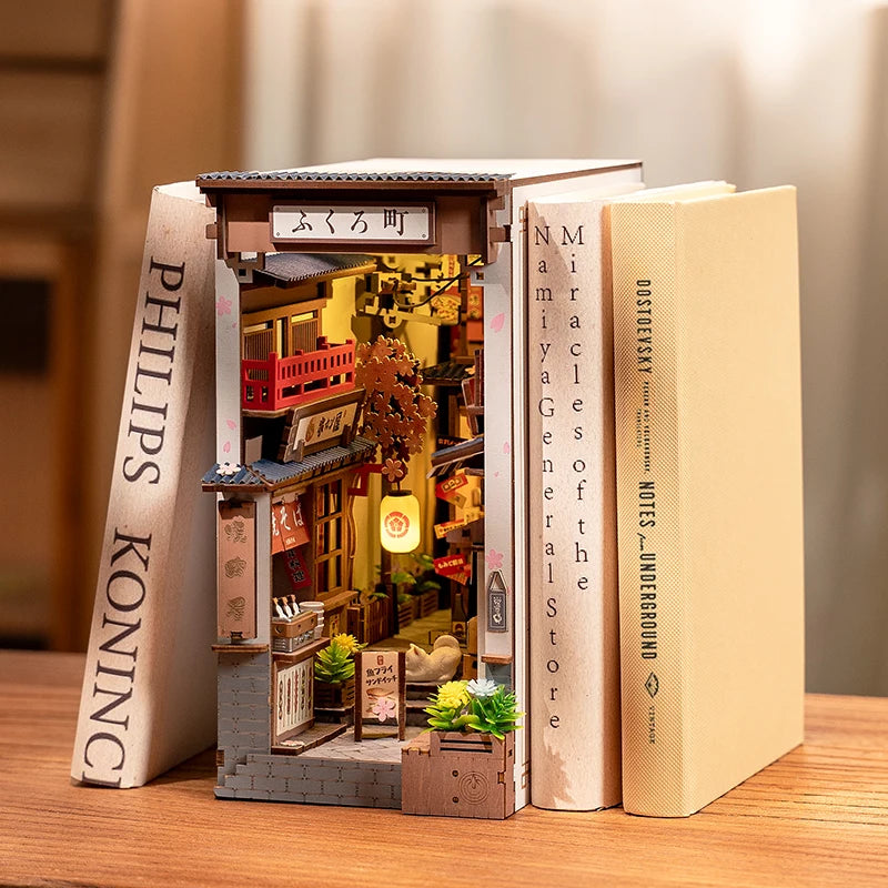 Robotime Sakura Wine Alley Japanese Style Book Nook Kit