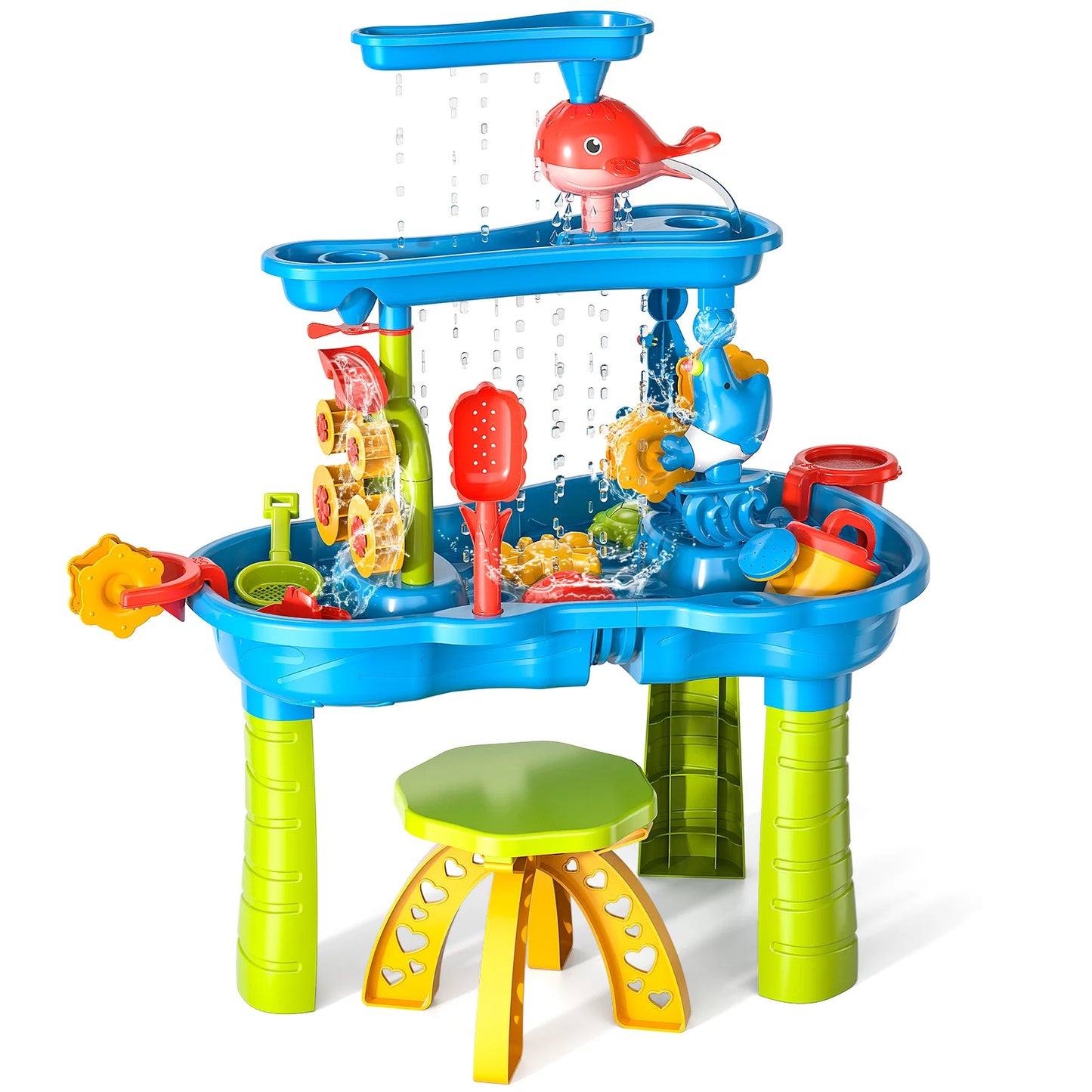 TEMICN Outdoor Sand And Water Toy With Funnel And Shovel