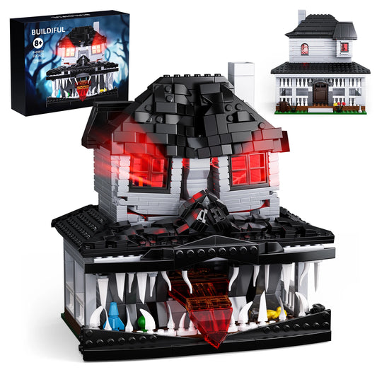 BuildMoc Haunted House Bricks Model With LED Light