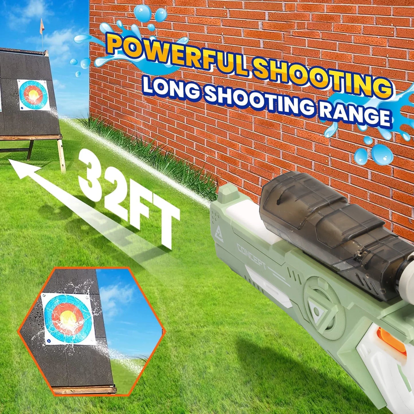Hasbro Electric High Pressure Water Gun Toy Pistol Outdoor