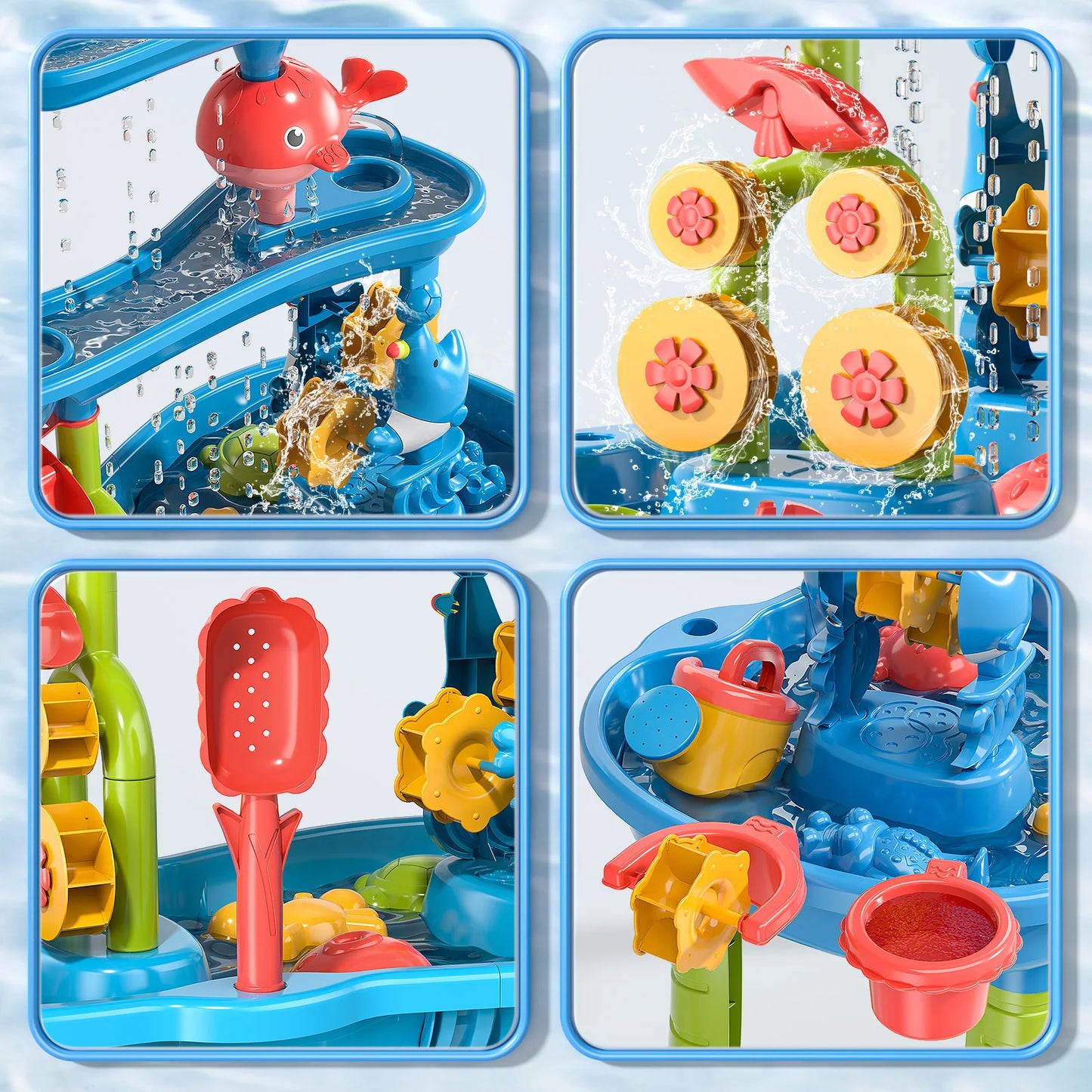 TEMICN Outdoor Sand And Water Toy With Funnel And Shovel