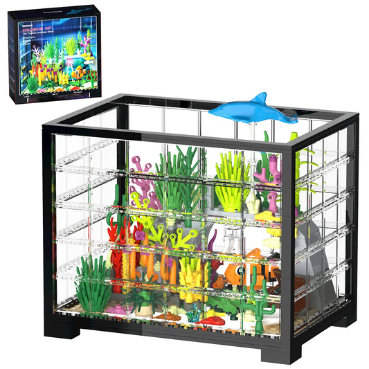 TENHORSE Fish Tank Building Block Aquarium Set 533 Pcs
