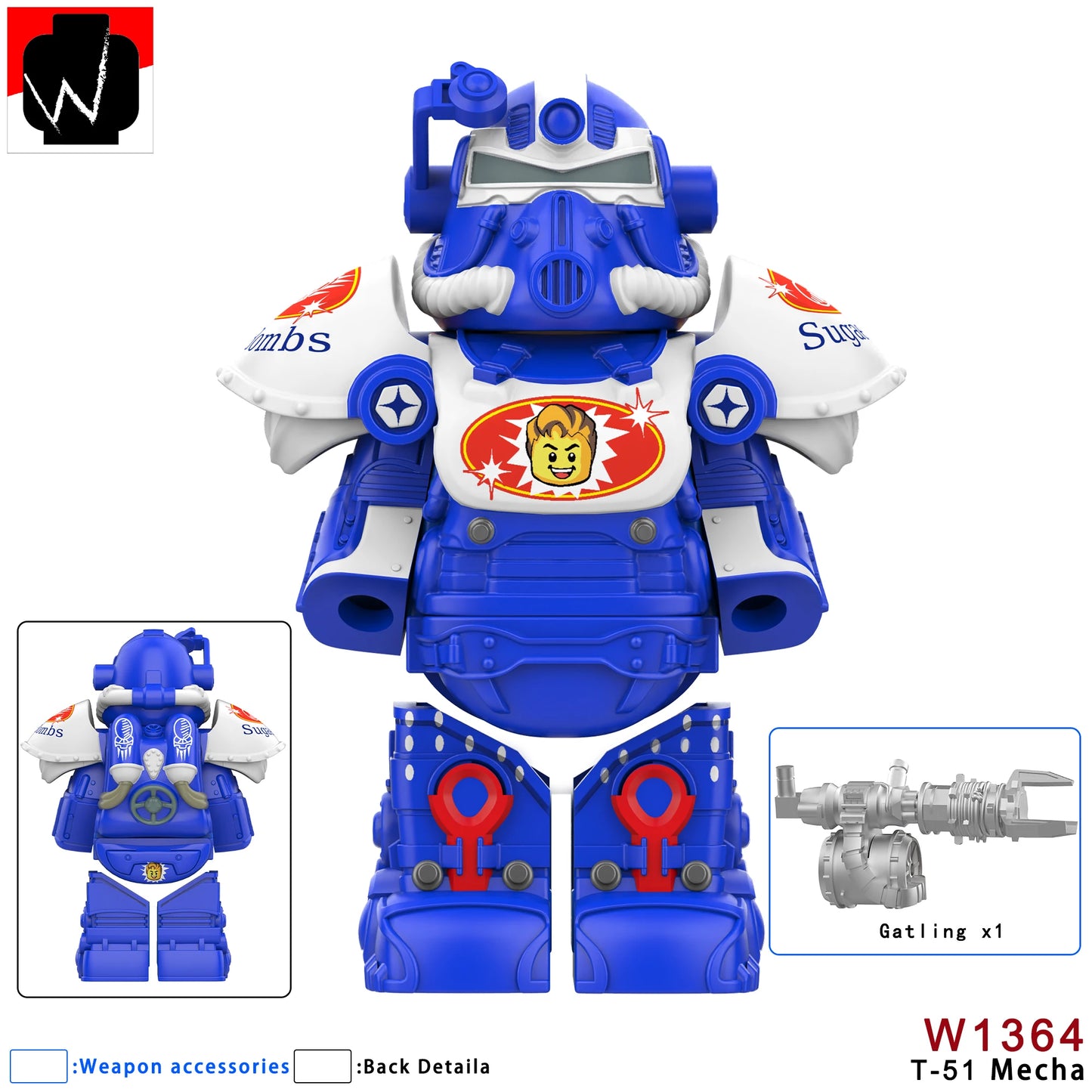 T 51 Mecha Power Armor Building Blocks Soldier Figures