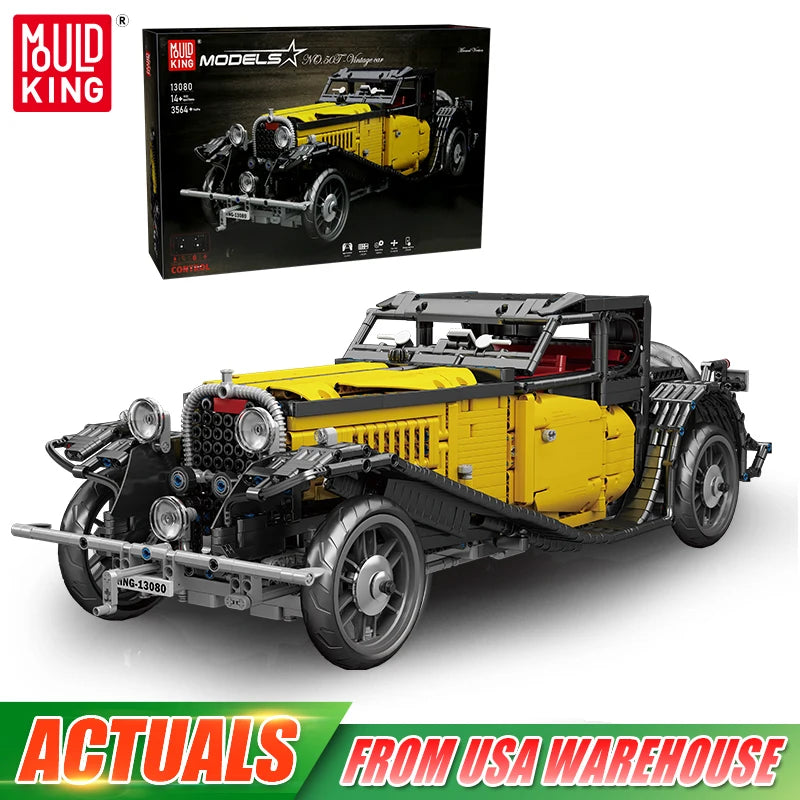 Mould King 13080 Vintage Car Building Block Set Model