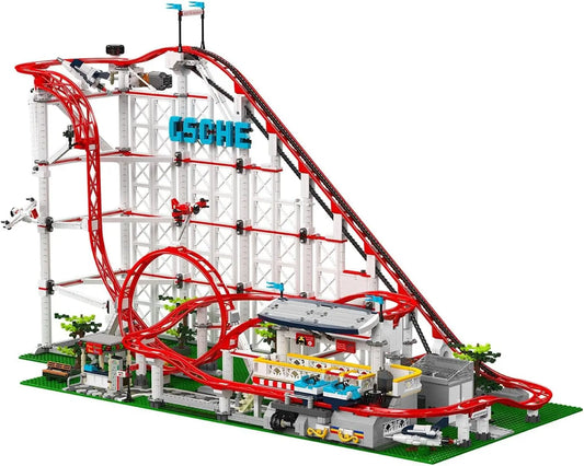 Roller Coaster Building Set Electric Train Station Toy