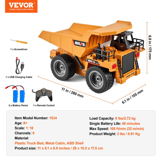 SucceBuy Remote Control Dump Truck 9 Channel RC Car