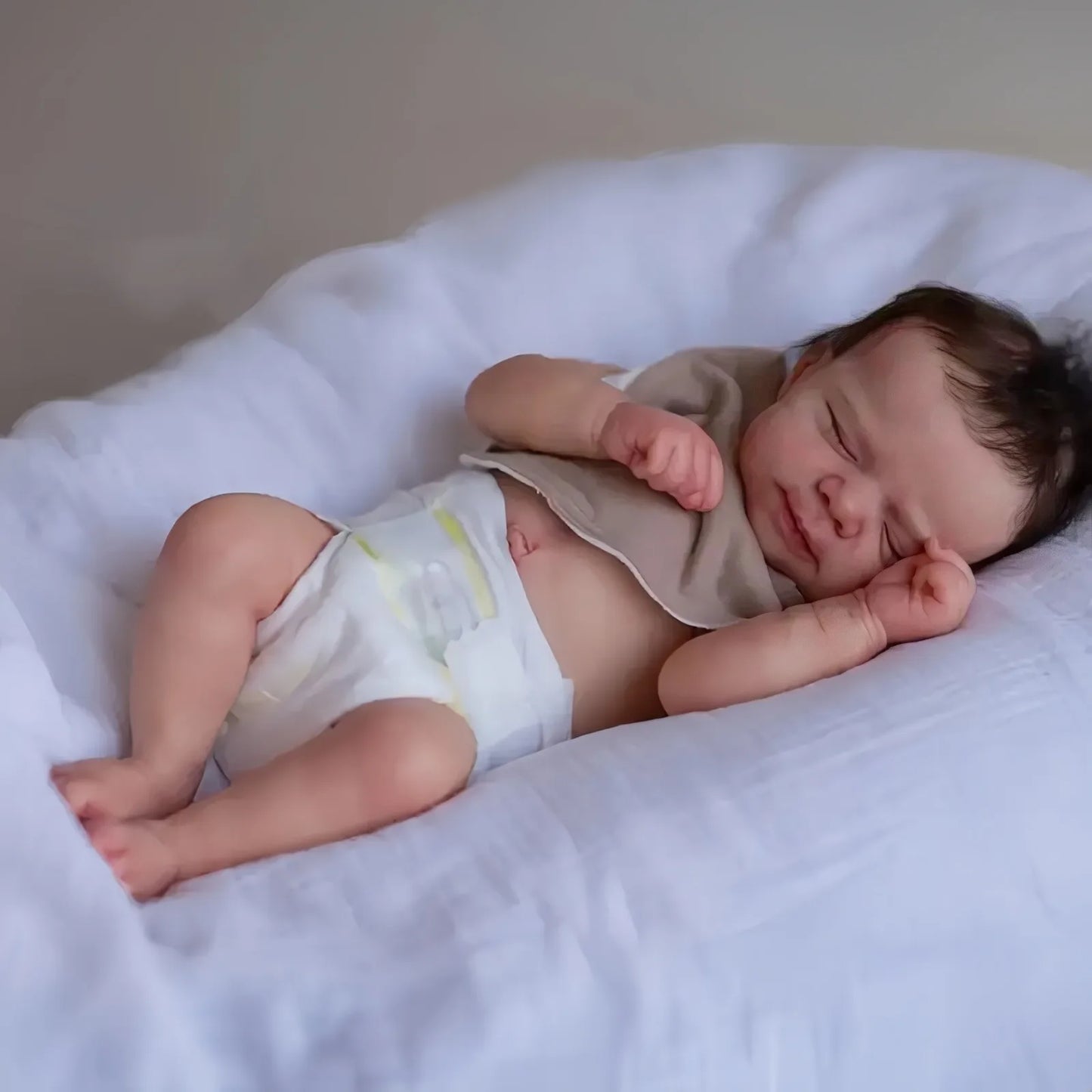 Risbecko Reborn Baby Doll Handmade Painted Preemie Toy