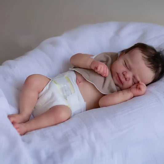 Risbecko Reborn Baby Doll Handmade Painted Preemie Toy