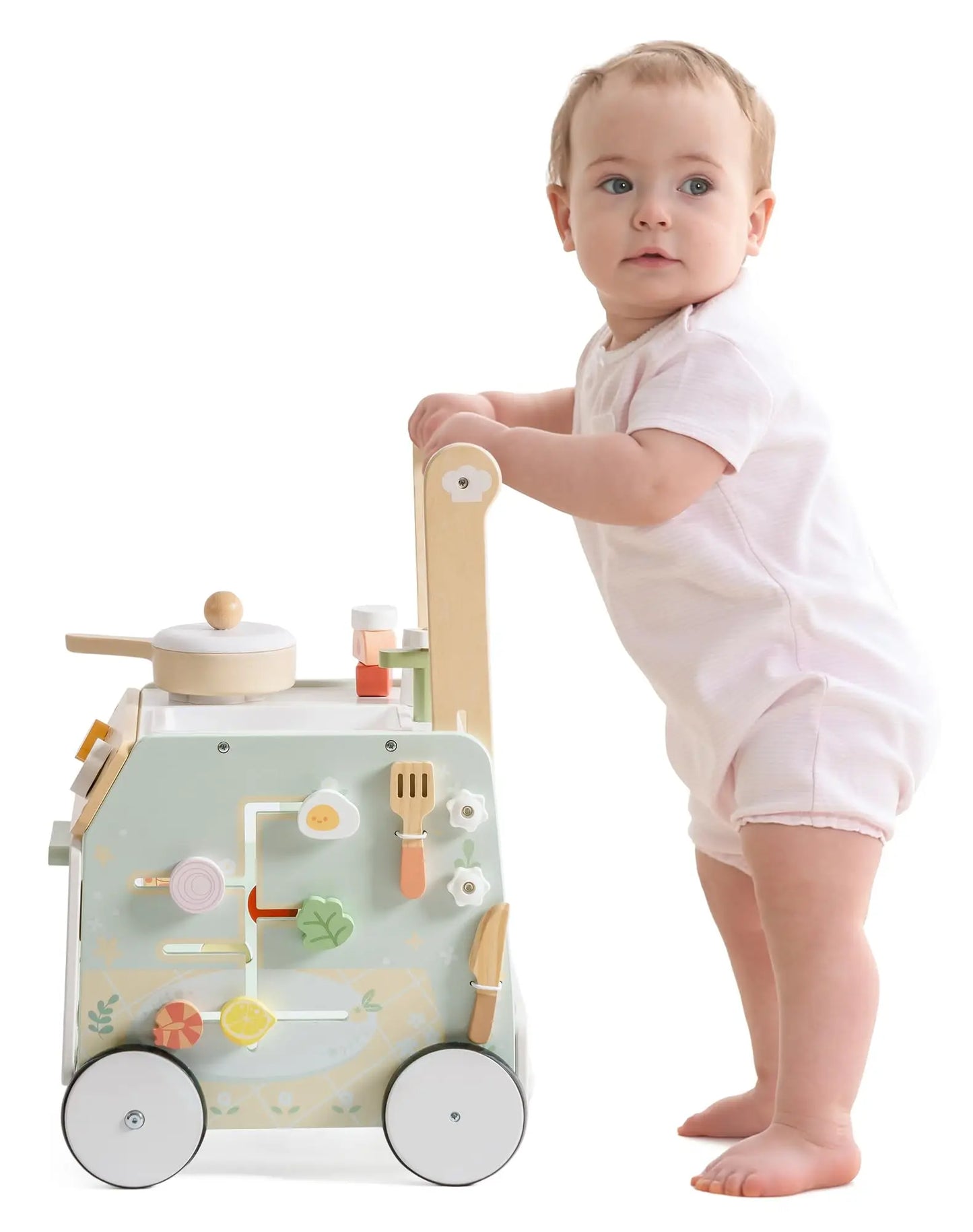Robotime Wooden Push Walker For Baby Learning To Walk Montessori