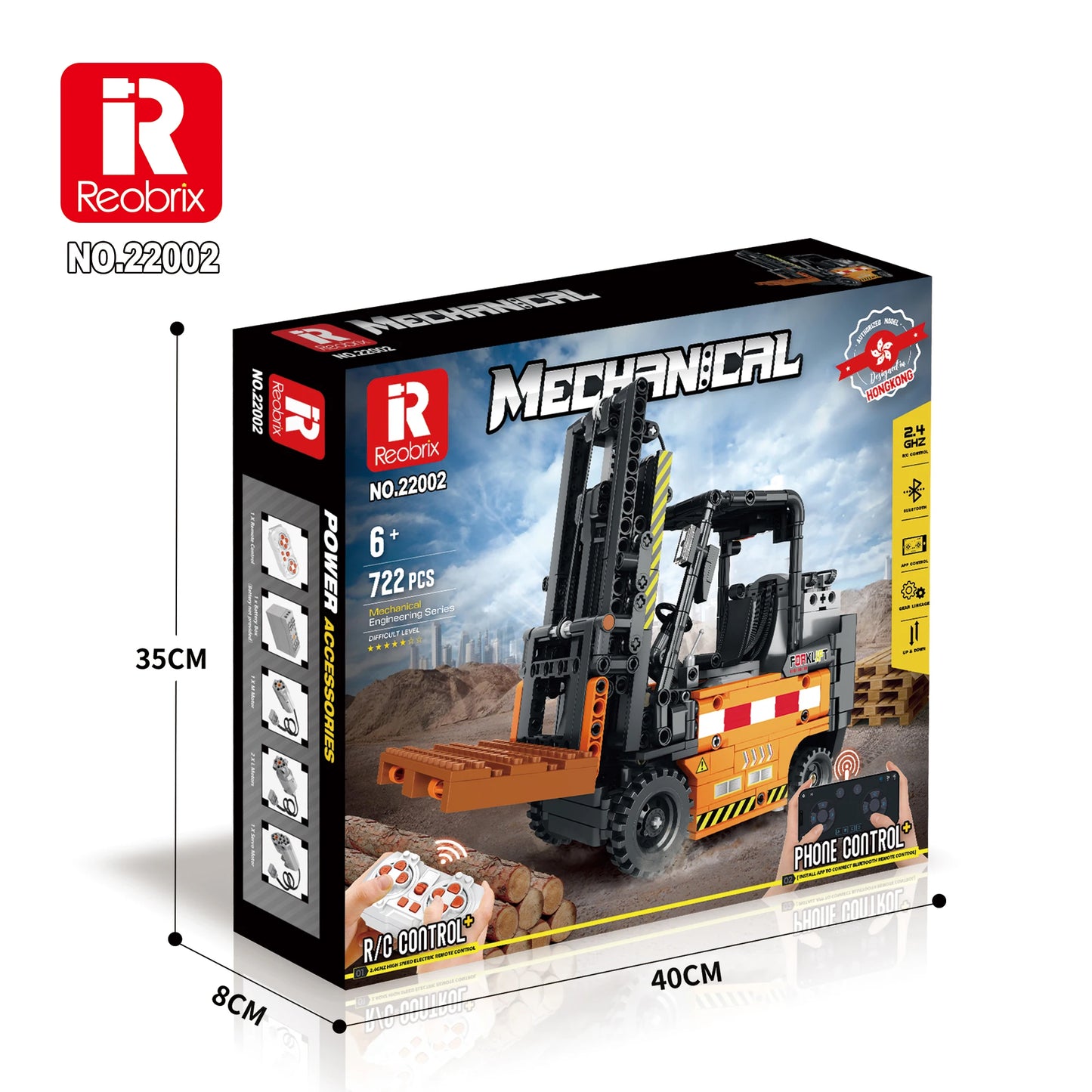Remote Control Forklift Building Blocks Engineering RC Vehicle Toy