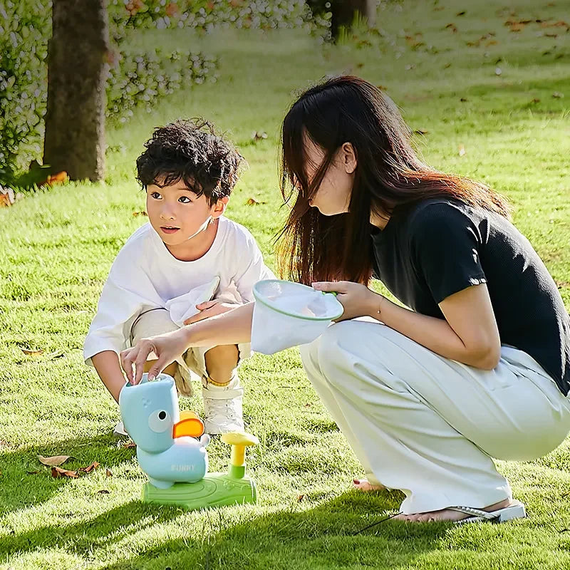 CONUSEACN Air Launcher Flying Disc Toy Outdoor Kids Play