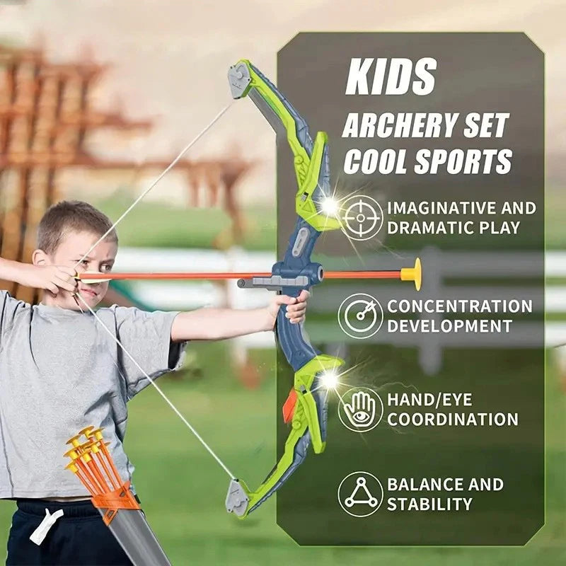 CONUSEACN Light Up Bow And Arrow Set Outdoor Standing Target