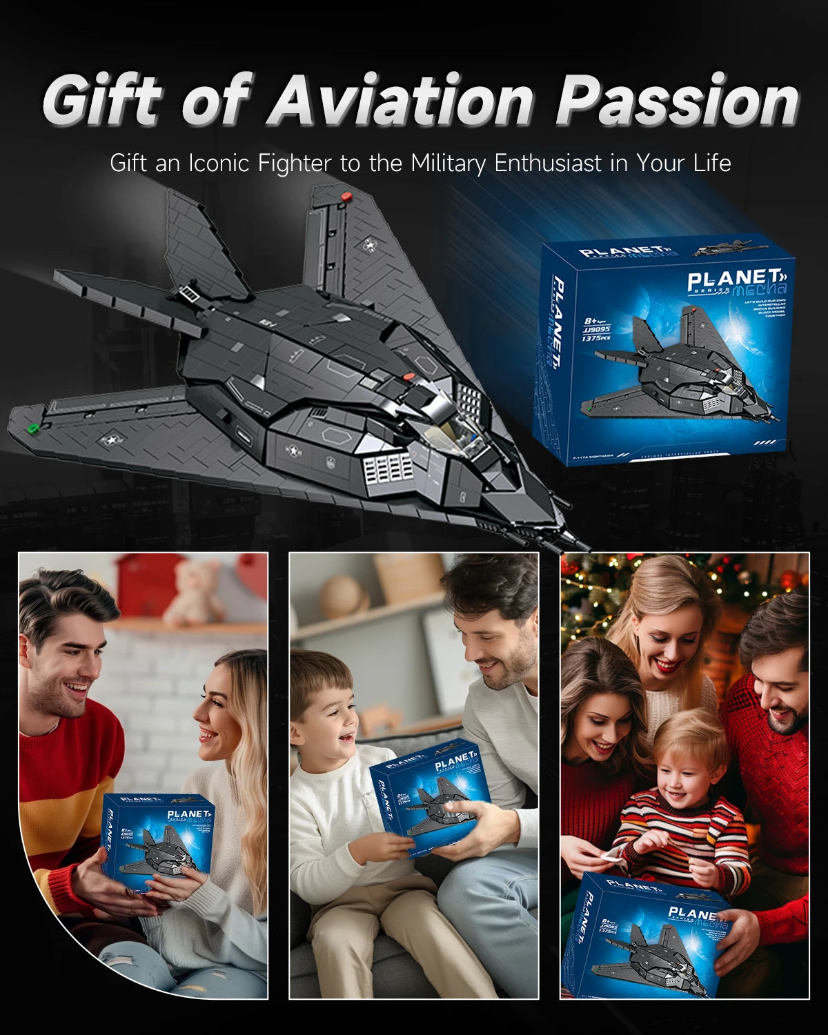 AMAZINGBLOKSCE F117 Building Blocks Stealth Aircraft