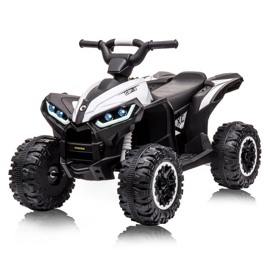 HiMISSE 12V Kids Ride On ATV Dual Motors USB Led Lights