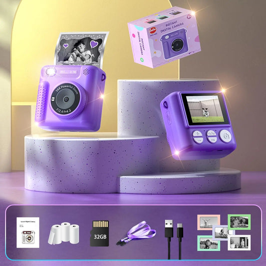 VATOS Rechargeable Instant Print Digital Camera for Kids