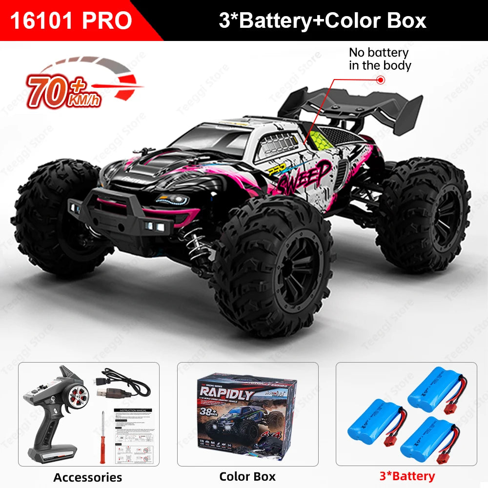 Teeggi 16101 Pro RC Car 4WD LED Drift UltraSpeed Terrain