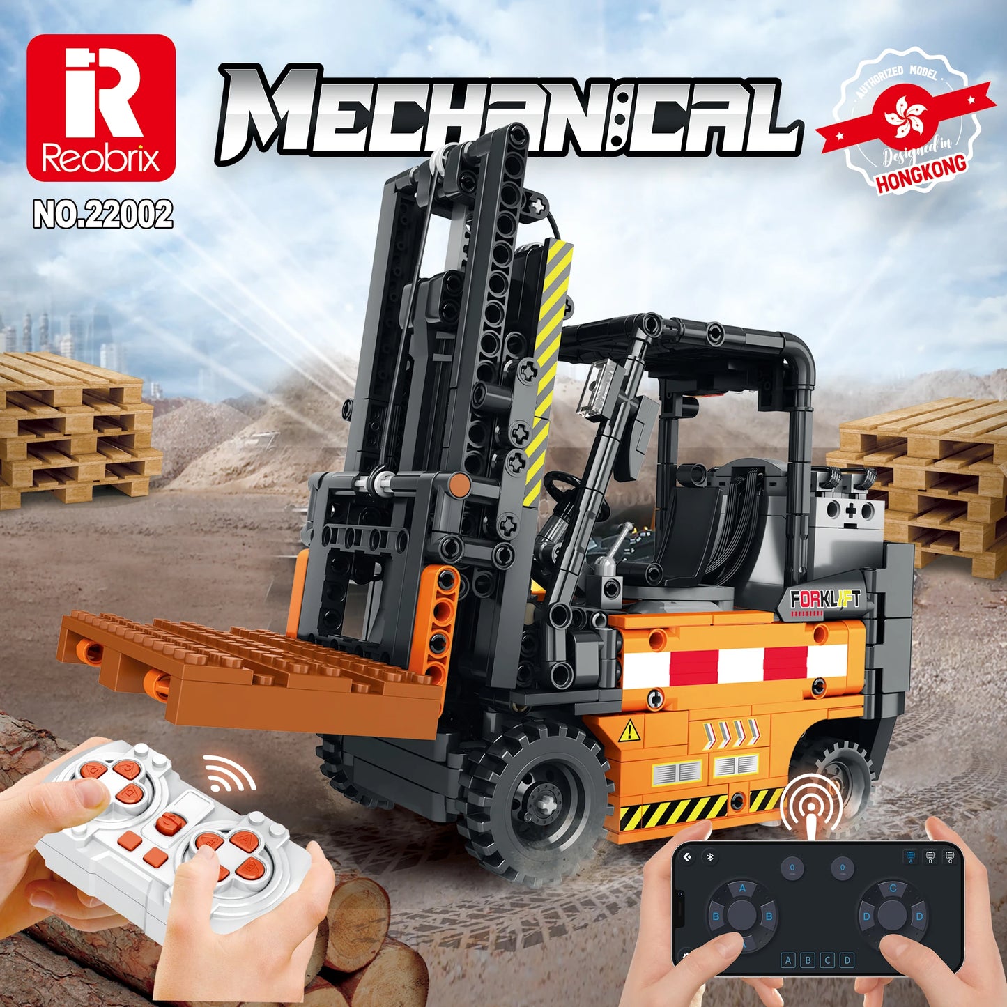 Remote Control Forklift Building Blocks Engineering RC Vehicle Toy