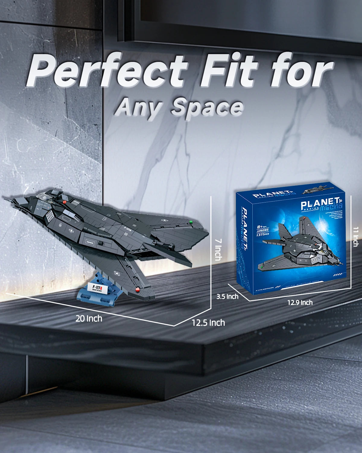 AMAZINGBLOKSCE F117 Building Blocks Stealth Aircraft