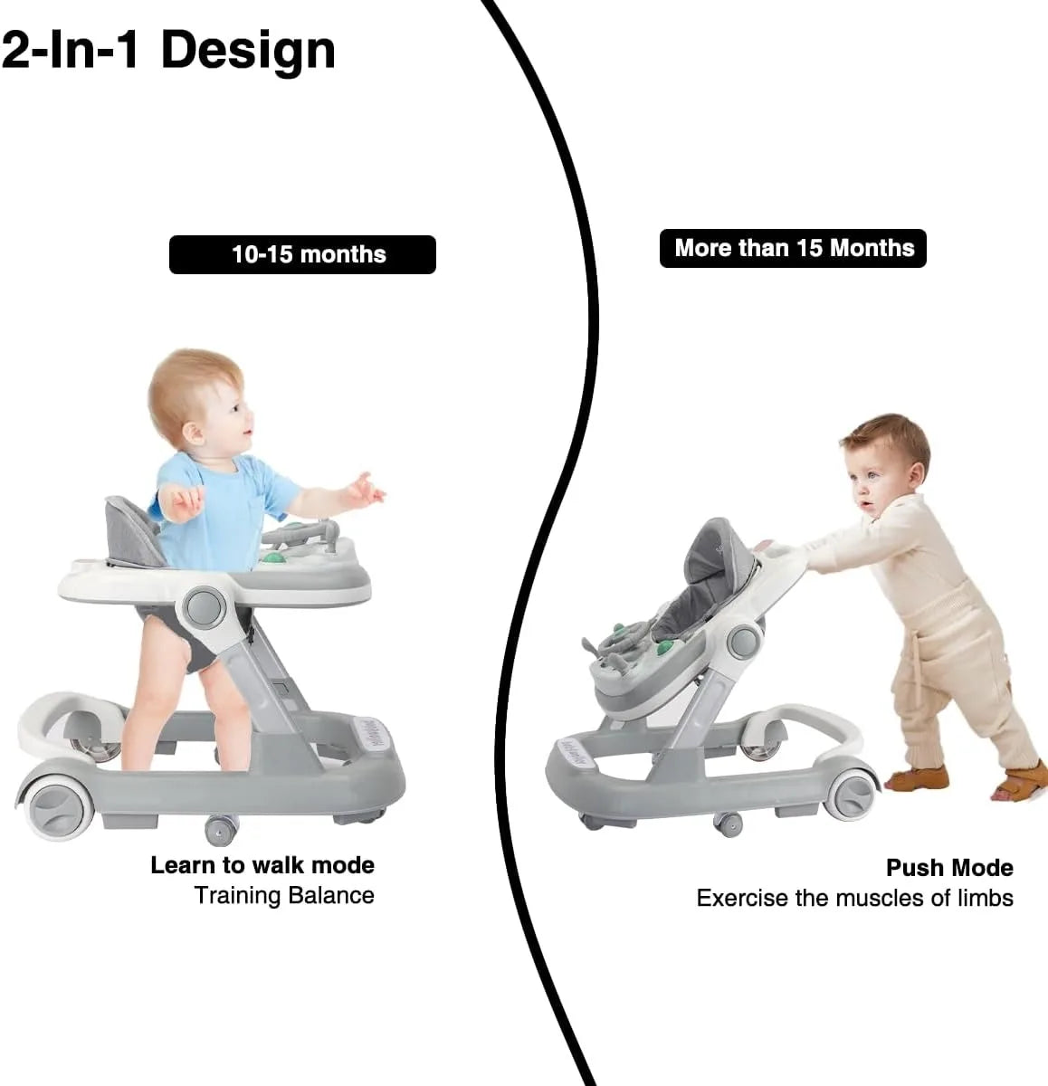 Ubravoo Two In One Baby Walker With Removable Tray Pro