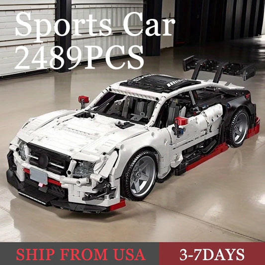 Hign-concerned 2489Pcs 1 10 Scale Racing Car Model Blocks