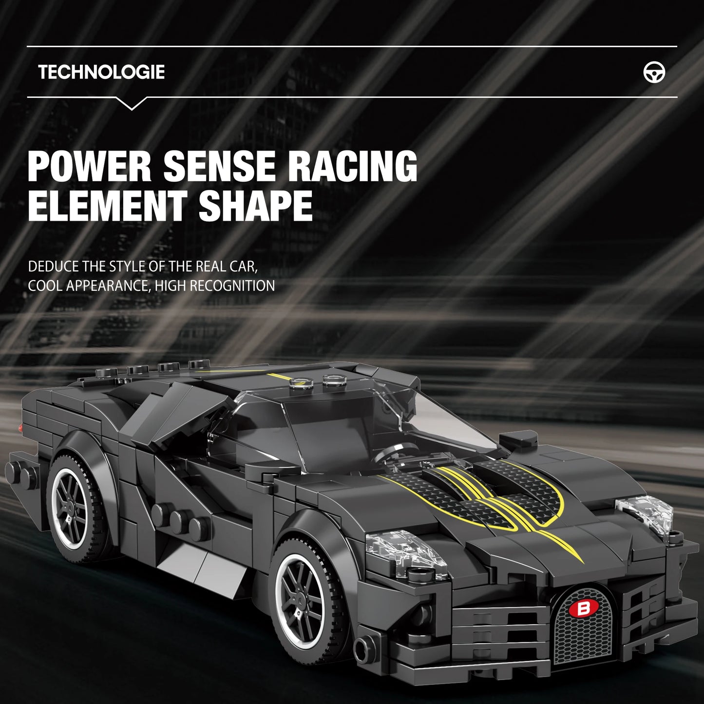 La Voiture Noire Super Sports Car Building Kit Set Toy