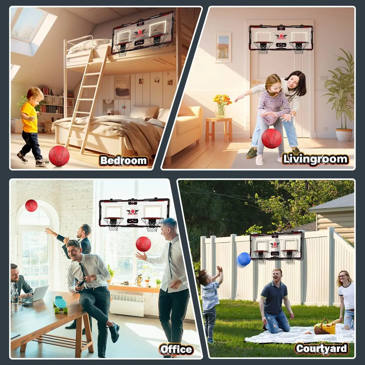 VATOS Electronic Basketball Hoop And Scoreboard Kids Gift