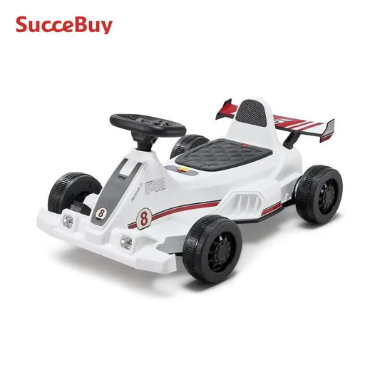 SucceBuy 6V Electric Go Kart for Kids with LED Headlights
